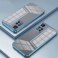 Funda Silicona Ultrafina Carcasa Transparente SY1 para Xiaomi Redmi Note 11 Pro 5G Azul