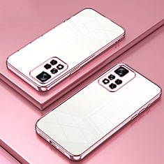 Funda Silicona Ultrafina Carcasa Transparente SY1 para Xiaomi Redmi Note 11 Pro 5G Oro Rosa