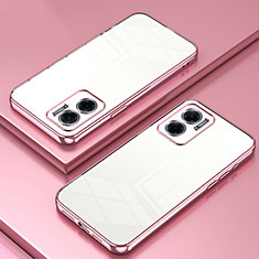 Funda Silicona Ultrafina Carcasa Transparente SY1 para Xiaomi Redmi Note 11E 5G Oro Rosa