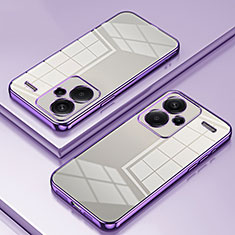 Funda Silicona Ultrafina Carcasa Transparente SY1 para Xiaomi Redmi Note 13 Pro+ Plus 5G Morado