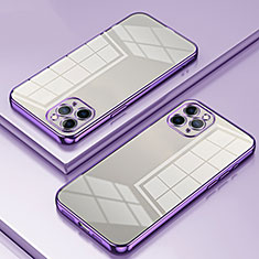 Funda Silicona Ultrafina Carcasa Transparente SY2 para Apple iPhone 11 Pro Max Morado