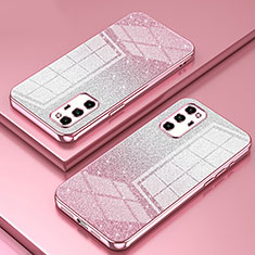 Funda Silicona Ultrafina Carcasa Transparente SY2 para Huawei Honor V30 Pro 5G Oro Rosa