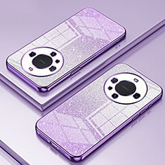 Funda Silicona Ultrafina Carcasa Transparente SY2 para Huawei Mate 60 Pro Morado