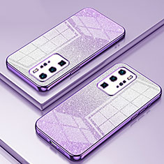 Funda Silicona Ultrafina Carcasa Transparente SY2 para Huawei P40 Pro Morado