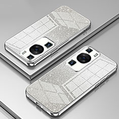 Funda Silicona Ultrafina Carcasa Transparente SY2 para Huawei P60 Pro Plata