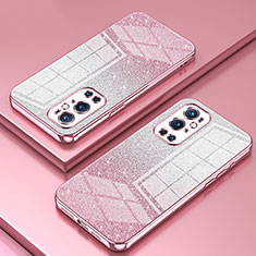 Funda Silicona Ultrafina Carcasa Transparente SY2 para OnePlus 9 Pro 5G Oro Rosa