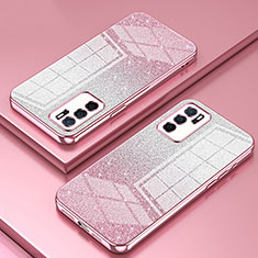 Funda Silicona Ultrafina Carcasa Transparente SY2 para Oppo A16 Oro Rosa