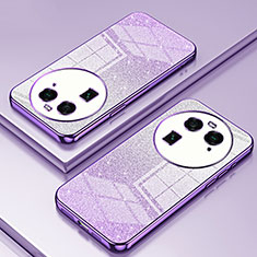 Funda Silicona Ultrafina Carcasa Transparente SY2 para Oppo Find X6 5G Morado