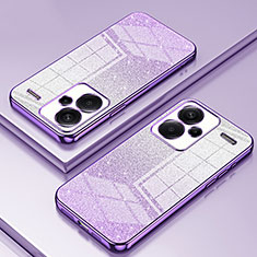 Funda Silicona Ultrafina Carcasa Transparente SY2 para Xiaomi Redmi Note 13 Pro+ Plus 5G Morado