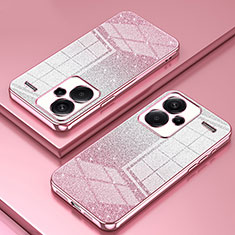 Funda Silicona Ultrafina Carcasa Transparente SY2 para Xiaomi Redmi Note 13 Pro+ Plus 5G Oro Rosa