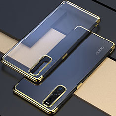 Funda Silicona Ultrafina Carcasa Transparente U01 para Oppo Find X2 Pro Oro