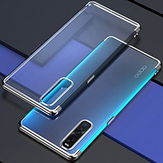 Funda Silicona Ultrafina Carcasa Transparente U01 para Oppo Find X2 Pro Plata