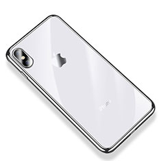 Funda Silicona Ultrafina Carcasa Transparente V03 para Apple iPhone X Plata
