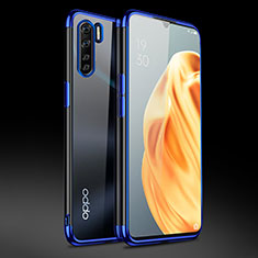 Funda Silicona Ultrafina Carcasa Transparente Z01 para Oppo F15 Azul