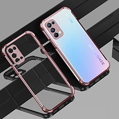 Funda Silicona Ultrafina Carcasa Transparente Z01 para Oppo Find X3 Lite 5G Oro Rosa