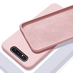 Funda Silicona Ultrafina Goma 360 Grados Carcasa C01 para Samsung Galaxy A80 Rosa