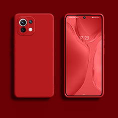 Funda Silicona Ultrafina Goma 360 Grados Carcasa C01 para Xiaomi Mi 11 Lite 5G NE Rojo