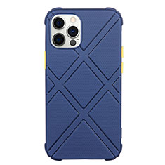 Funda Silicona Ultrafina Goma 360 Grados Carcasa C02 para Apple iPhone 12 Pro Max Azul