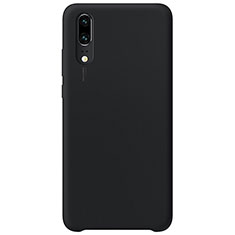 Funda Silicona Ultrafina Goma 360 Grados Carcasa C02 para Huawei P20 Negro