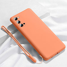 Funda Silicona Ultrafina Goma 360 Grados Carcasa C02 para Oppo Reno4 Pro 5G Naranja