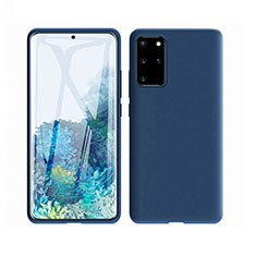 Funda Silicona Ultrafina Goma 360 Grados Carcasa C02 para Samsung Galaxy S20 Plus 5G Azul