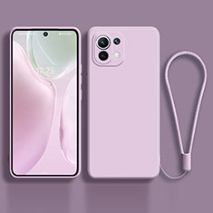 Funda Silicona Ultrafina Goma 360 Grados Carcasa C02 para Xiaomi Mi 11 Lite 5G NE Purpura Claro