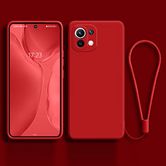 Funda Silicona Ultrafina Goma 360 Grados Carcasa C02 para Xiaomi Mi 11 Lite 5G Rojo