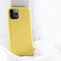 Funda Silicona Ultrafina Goma 360 Grados Carcasa C03 para Apple iPhone 11 Pro Max Amarillo