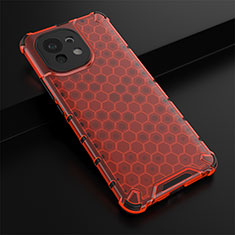 Funda Silicona Ultrafina Goma 360 Grados Carcasa C03 para Xiaomi Mi 11 Lite 5G NE Rojo