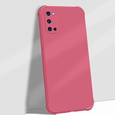 Funda Silicona Ultrafina Goma 360 Grados Carcasa C06 para Oppo Reno4 5G Rojo Rosa