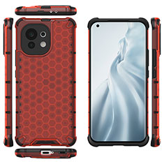 Funda Silicona Ultrafina Goma 360 Grados Carcasa C06 para Xiaomi Mi 11 5G Rojo