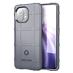 Funda Silicona Ultrafina Goma 360 Grados Carcasa C07 para Xiaomi Mi 11 Lite 4G Gris