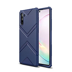 Funda Silicona Ultrafina Goma 360 Grados Carcasa C09 para Samsung Galaxy Note 10 Azul