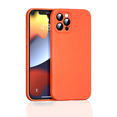 Funda Silicona Ultrafina Goma 360 Grados Carcasa G01 para Apple iPhone 13 Pro Max Naranja