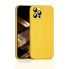 Funda Silicona Ultrafina Goma 360 Grados Carcasa G01 para Apple iPhone 15 Pro Amarillo