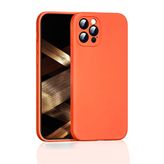 Funda Silicona Ultrafina Goma 360 Grados Carcasa G01 para Apple iPhone 15 Pro Naranja