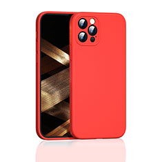 Funda Silicona Ultrafina Goma 360 Grados Carcasa G01 para Apple iPhone 15 Pro Rojo