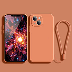 Funda Silicona Ultrafina Goma 360 Grados Carcasa G02 para Apple iPhone 14 Naranja