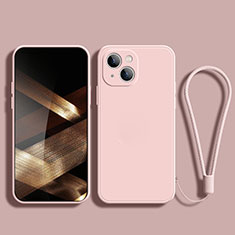 Funda Silicona Ultrafina Goma 360 Grados Carcasa G02 para Apple iPhone 15 Oro Rosa