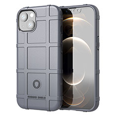 Funda Silicona Ultrafina Goma 360 Grados Carcasa G05 para Apple iPhone 13 Gris