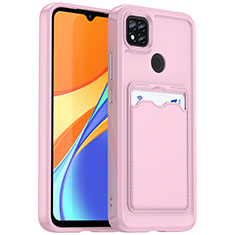 Funda Silicona Ultrafina Goma 360 Grados Carcasa HD1 para Xiaomi Redmi 9 Activ Oro Rosa