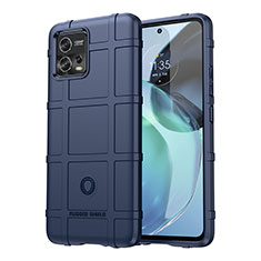 Funda Silicona Ultrafina Goma 360 Grados Carcasa J01S para Motorola Moto G72 Azul