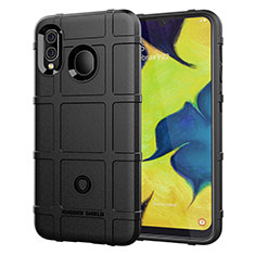 Funda Silicona Ultrafina Goma 360 Grados Carcasa J01S para Samsung Galaxy A30 Negro