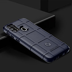 Funda Silicona Ultrafina Goma 360 Grados Carcasa J01S para Samsung Galaxy M21s Azul