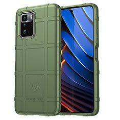 Funda Silicona Ultrafina Goma 360 Grados Carcasa J01S para Xiaomi Redmi Note 10 Pro 5G Verde