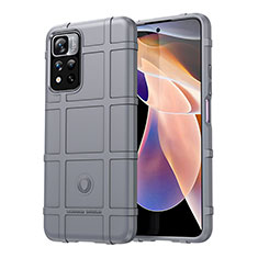 Funda Silicona Ultrafina Goma 360 Grados Carcasa J01S para Xiaomi Redmi Note 11 Pro+ Plus 5G Gris