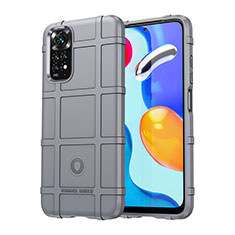 Funda Silicona Ultrafina Goma 360 Grados Carcasa J01S para Xiaomi Redmi Note 11S 4G Gris