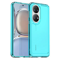 Funda Silicona Ultrafina Goma 360 Grados Carcasa J02S para Huawei P50 Cian