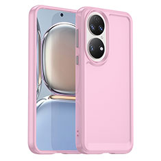 Funda Silicona Ultrafina Goma 360 Grados Carcasa J02S para Huawei P50 Rosa