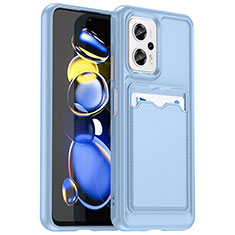 Funda Silicona Ultrafina Goma 360 Grados Carcasa J02S para Xiaomi Redmi K50i 5G Azul